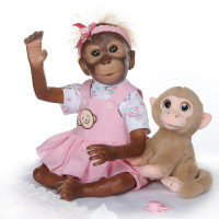 Мягконабивная кукла Реборн обезьяна Чичи, 55 см
