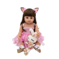 Силиконовая кукла Реборн девочка Бэби, 55 см